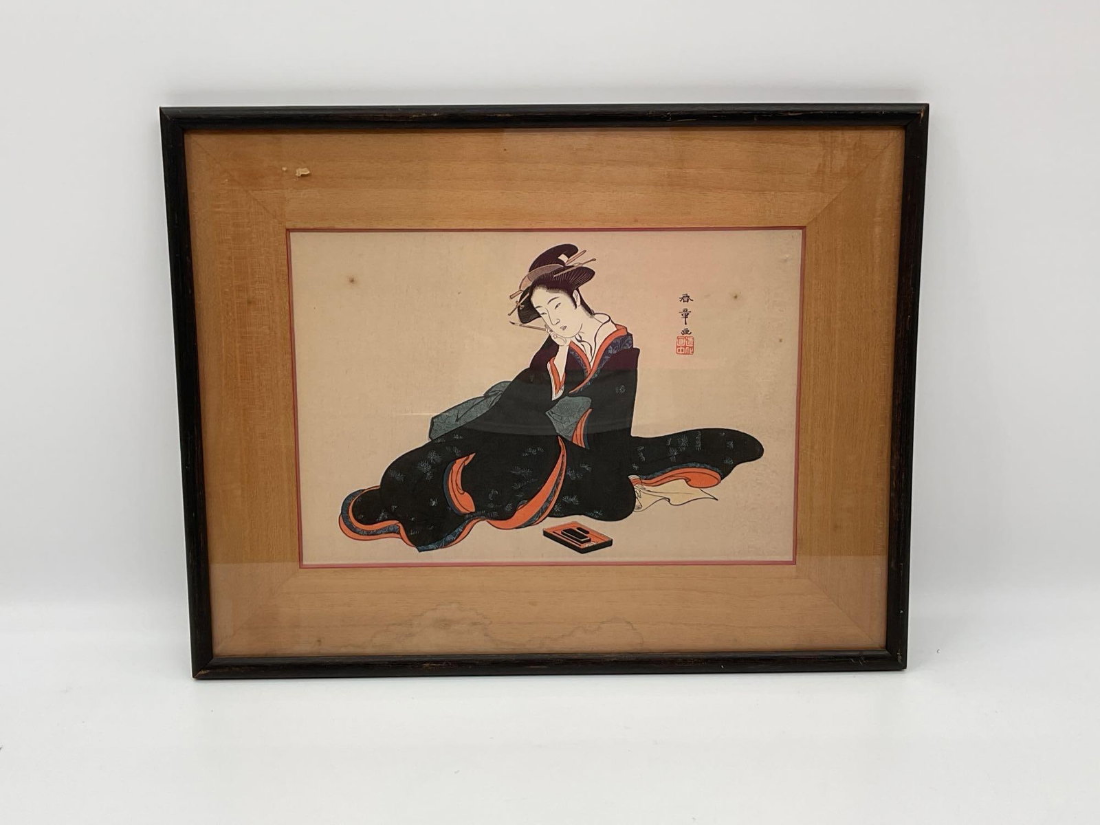 Katsukawa Shunsho Japanese Woodblock Print (1 of 2)