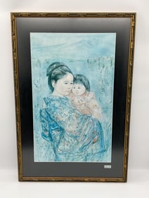 "Mother and Child" by Edna Hibel (American,1917-2014) Lithograph