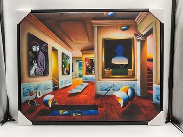 Interior with Magritte by FerjoFerjo (Brazil, b.1946) Giclee