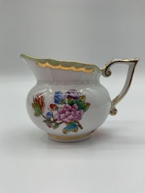 Herend Hungary Hand-Painted Porcelain Creamer in Queen Victoria Pattern