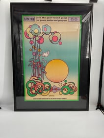 United Nations Peace Poster by Peter Max (German/American, b.1937)
