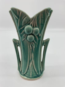 Art Deco Style Green Ceramic Vase
