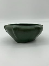 Matte Green Art Pottery Bowl
