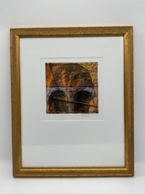 Architectural Reflections (Signed Mixed Media Abstract)