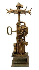 Industrial Found Object Sculpture – Abstract Totem