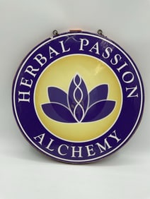 Herbal Passion Alchemy Round Sign