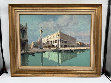 View of Doge’s Palace, Venice by Giuseppe Marino (Italian, 1916-1975) Oil on Canvas
