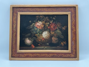 Antique Still life Oil on Board