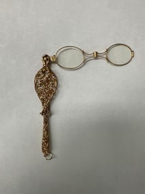 Antique 14k Gold Lorgnette Opera Glasses