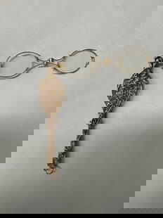 Antique 14k Gold Lorgnette Opera Glasses: Antique pair of folding lorgnette opera glasses. Medium: 14k Gold Dimensions: App. 25mm wide. 114mm long Weight: 25 grams app.