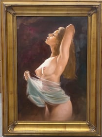 Female Nude by Leo Jansen ( Holland, 1930-1980) Oil on Canvas