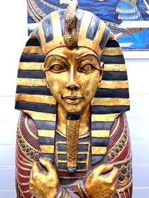Life-Size Egyptian Sarcophagus Cabinet Replica