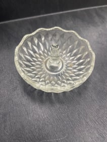 Vintage Pressed Glass Ring Holder
