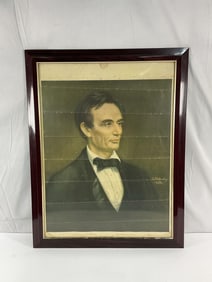 Antique Portrait of Abraham Lincoln (1864) by George Peter Alexander Healy (1813-1894)