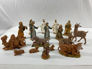 Vintage or Antique Nativity Scene Figurines - Fontanini Italian