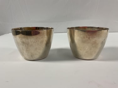 Pair of Vintage Silver-Plated Cups - Pan American Airlines