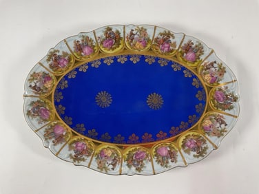 JWK Bavaria Hand-Painted Porcelain Serving Platter