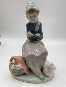 Lladro Girl with Ducklings Figurine