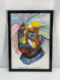 "Relatively Einstein" By Ferdie Pacheco(American, 1927-2017) Lithograph