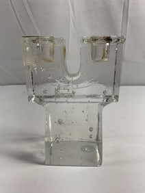 Modernist Glass Candle Holder