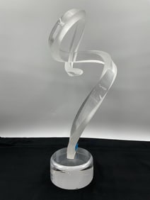 Contemporary Lucite Spiral Sculpture - Lucy Phelps