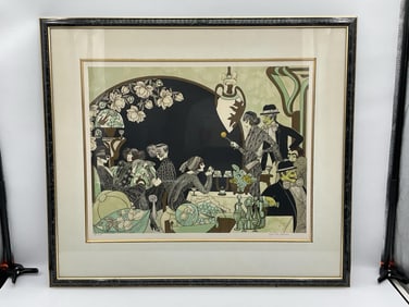 The Supper Club by Miriam Dauber (Israeli, b.1946) Serigraph