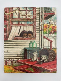 Window Watchers by Edna Gibson (American) Oil on Canvas