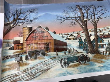Winter on the Farm by H. Hargrove