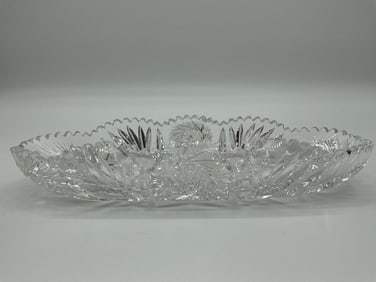 Cut Crystal Oblong Relish Dish