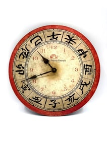 Timeworks “Shanghai Trading Company" Chinese Character Wall Clock