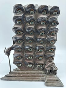 "Surrealist Eyes" By Salvador Dali (Spain, 1904-1989) Bronze