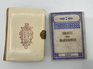 Pair of Vintage Jewish Prayer and Blessing Books
