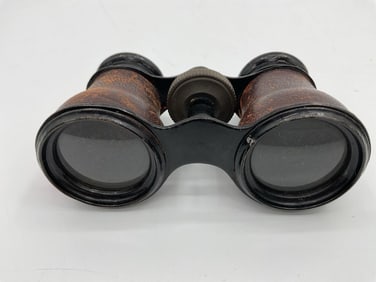 Antique Leather-Wrapped Opera Glasses