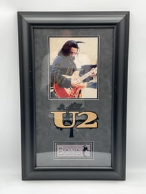Bono U2 Framed Autograph