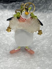 Millicent Penguin Mini Ornament by Patience Brewster for MacKenzie-Childs