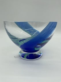 Lenox Etched Dolphin Pedestal Bowl – Made in Scotland