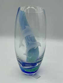 Lenox Hand-Blown Art Glass Vase – Made in Scotland