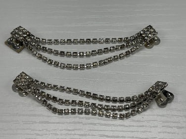Pair of Vintage Rhinestone Shoe Clips