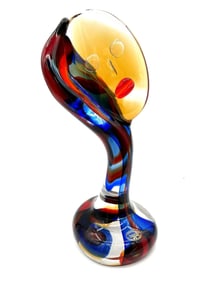 Abstract Face Art Murano Glass Sculpture - Gino Gaetano Mazzuccato