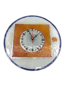 Fused Glass Wall Clock by Hanna Bahral