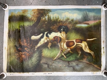 Hunting Dogs in Pursuit of Pheasant