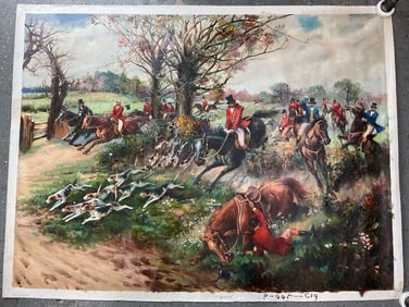 Tumult on the Hunt Oil on Canvas