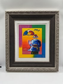 Umbrella Man by Peter Max (German/American, b.1937) Serigraph