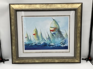 July Sails by Victor Spahn (France, b.1949) Seriolithograph