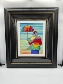 Umbrella Man by Peter Max(German/American, b.1937) Serigraph