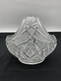 Cut Crystal Handled Basket