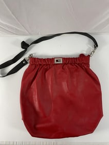 Tosca Blu red leather bag