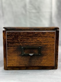 Antique Wooden File Cabinet
