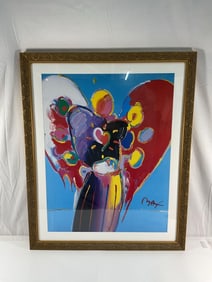 Angel with Heart by Peter Max(German/American, b.1937) Lithograph