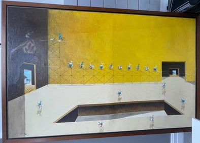 Surrealist architectural painting